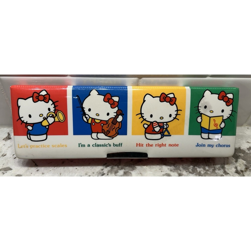 RARE VINTAGE SANRIO HELLO KITTY PENCIL CASE  stationery  Made in‎ Japan !